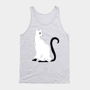 Mystery Ghost Cat Tank Top